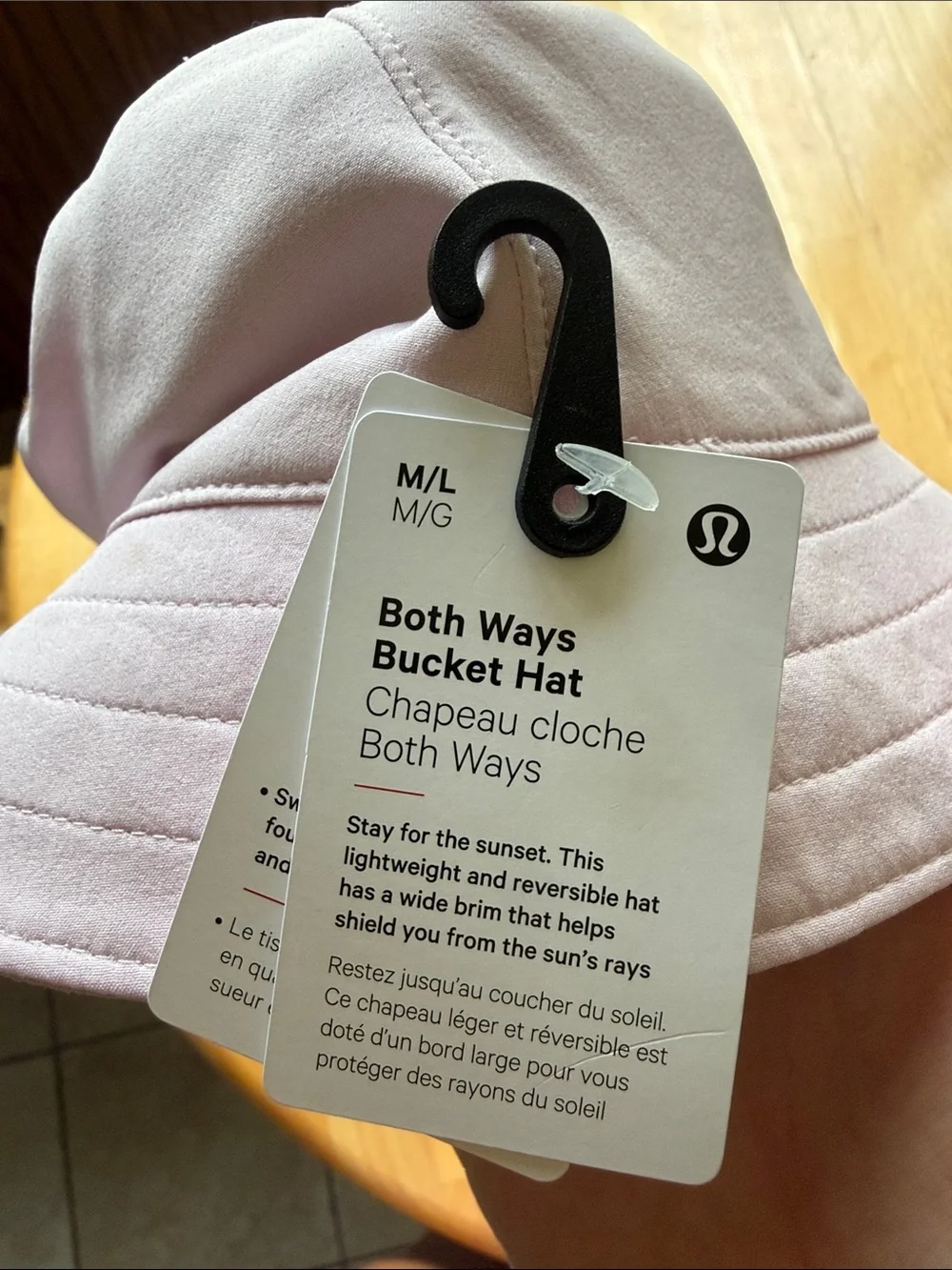 lululemon both ways bucket hat light pink
